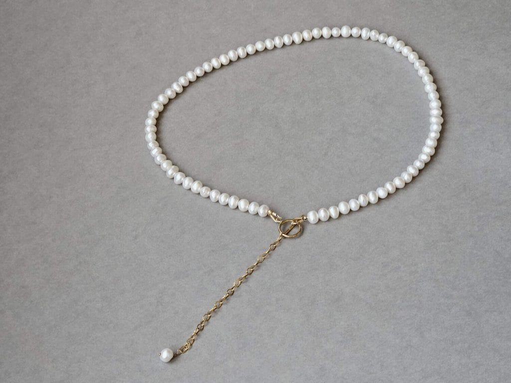 Colier din perle de cultură și aur filat